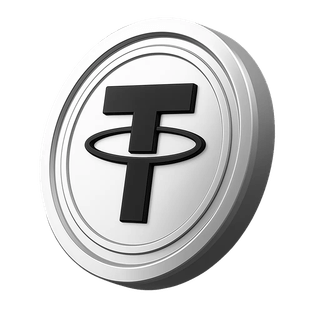 Tether USDT kovanica unutar odjeljka s podacima o računu